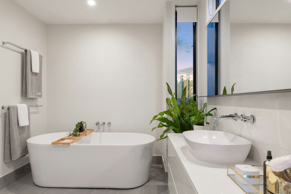 Bright, spotless bathroom after a deep clean